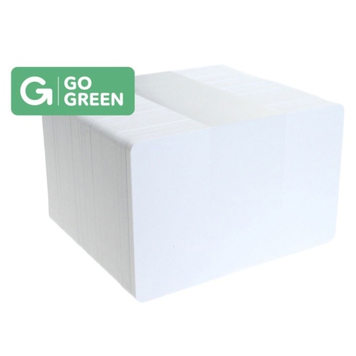 Pack of 100 Go Green Blank White 125khz Proximity Cards (85% Recycled Plastic)